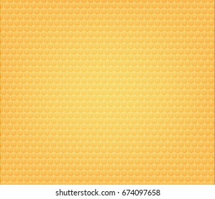 Bee honeycomb. Orange hexagon texture.