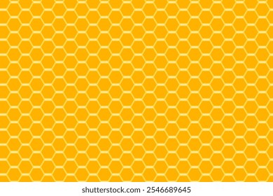 Fondo de patrón de panal de abeja. Fondo de pantalla hexagonal amarillo. Ilustración vectorial