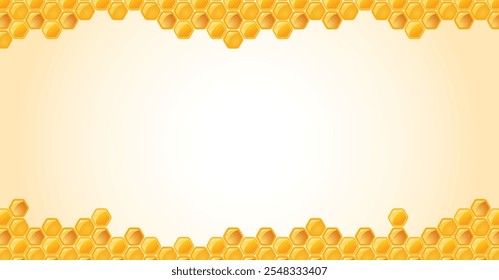 bee honeycomb top down background vector design illustration