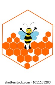 bee honeycomb vector