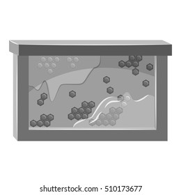 Bee honeycombs icon. Gray monochrome illustration of bee honeycombs vector icon for web