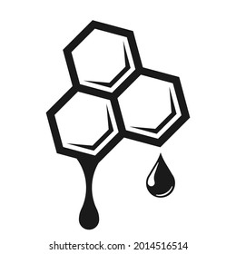 Bee honeycombs icon.  Honey icon  . Vector illustration. Eps 10.