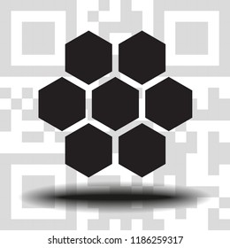 Bee honeycombs vector illustration
