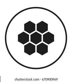 Bee honeycombs vector illustration