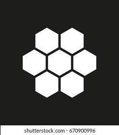 Bee honeycombs vector illustration