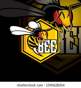 bee / hornet mascot esport logo template, suitable for your game team, business, and personal branding