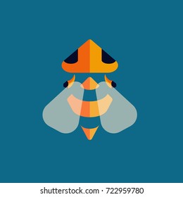 Bee, Hornet or Wasp Logo. Vector, Illustration