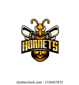 bee hornets mascot logo esport design