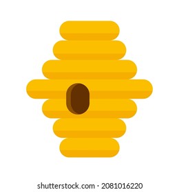 bee house flat clipart vector illustration