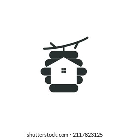 bee house graphics, very simple and modern