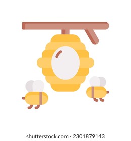 bee house icon for your website design, logo, app, UI.