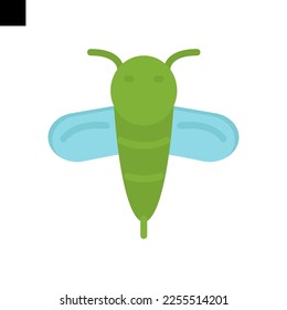 Bee icon animal logo flat style  design vector
