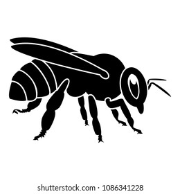 Bee icon black color