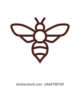 Bee icon in black style isolated on white background.