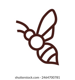 Bee icon in black style isolated on white background.