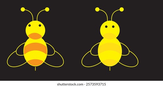 Bee icon. Bumblebee pictogram. Honey bee vector illustration. Honeycomb hive symbol. Insect sign isolated.