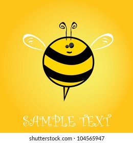 bee icon. cartoon cute bright baby bee. vector illustration.