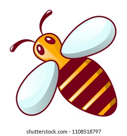 Bee icon. Cartoon of bee vector icon for web design isolated on white background
