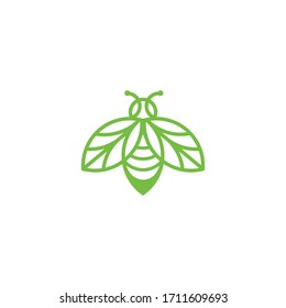

Bee icon concepts logo vector abstract template with white background
