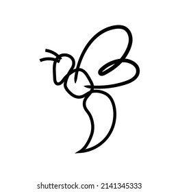 Bee icon design template vector isolated illustration