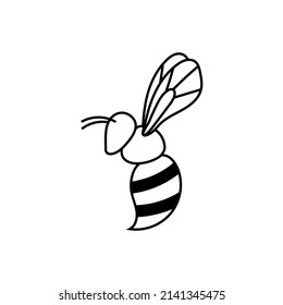 Bee icon design template vector isolated illustration