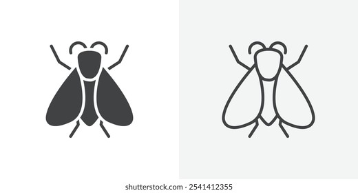 Bee icon flat and simple set design