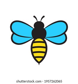 Bee icon, Honey Bee on white background