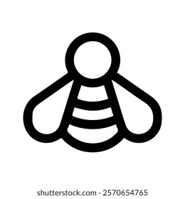 Bee Icon. Honey bee vector illustration. Isolated on white background.