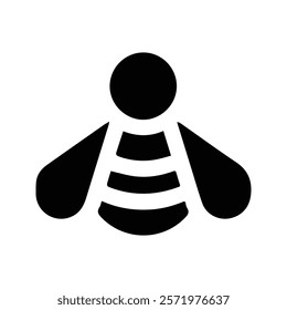 Bee Icon. Honey bee vector illustration. Isolated on white background.