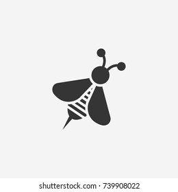 Bee icon illustration isolated vector sign symbol