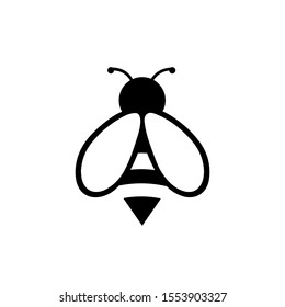 Bee icon illustration Logo Vector