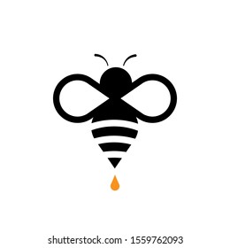 Bee icon illustration Logo Vector