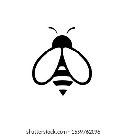 Bee icon illustration Logo Vector