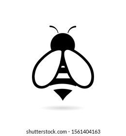 Bee icon illustration Logo Vector