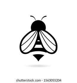 Bee icon illustration Logo Vector