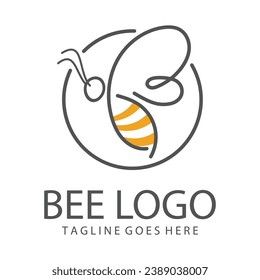 bee icon illustration on the white background