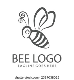 bee icon illustration on the white background