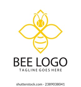 bee icon illustration on the white background