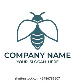 bee icon illustration on the white background