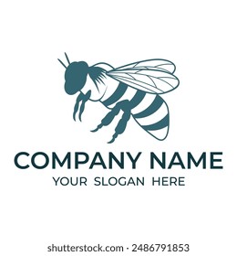 bee icon illustration on the white background