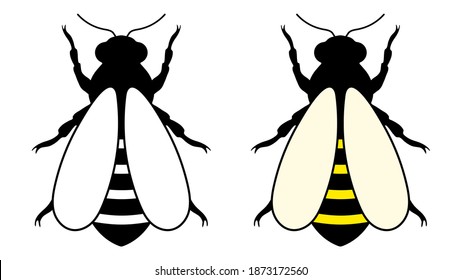 Icono de abeja. Símbolo de icono plano aislado. Ilustración vectorial.
