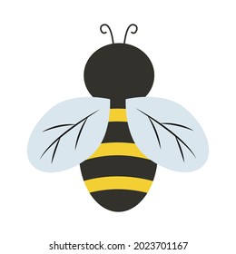 Bee icon isolated on white background. Insect. Vector illustration