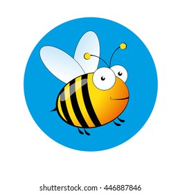 Bee icon isolated on a  white background