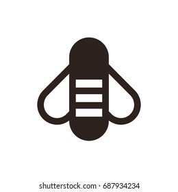 Bee icon isolated on white background. Beekeeping symbol