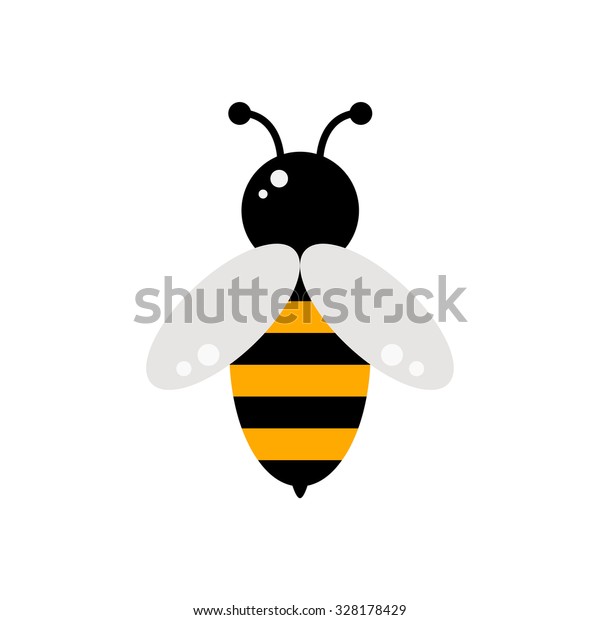 Bee Icon Isolated On White Background Stock Vector (Royalty Free) 328178429