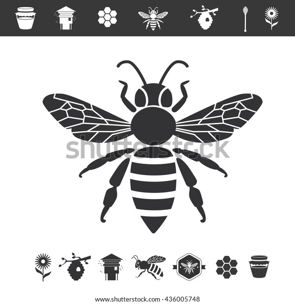 Icone D Abeille Isolee Sur Fond Blanc Image Vectorielle De Stock Libre De Droits