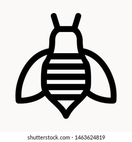 bee icon isolated sign symbol vector illustration - vector 