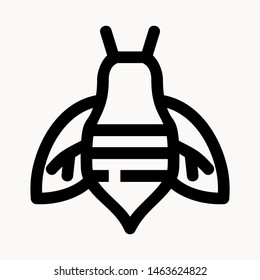 bee icon isolated sign symbol vector illustration - vector 
