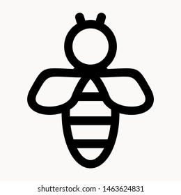 bee icon isolated sign symbol vector illustration - vector 