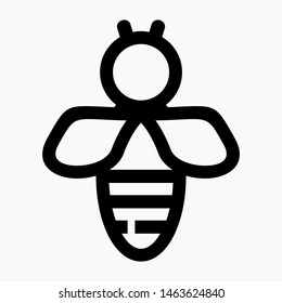 bee icon isolated sign symbol vector illustration - vector 